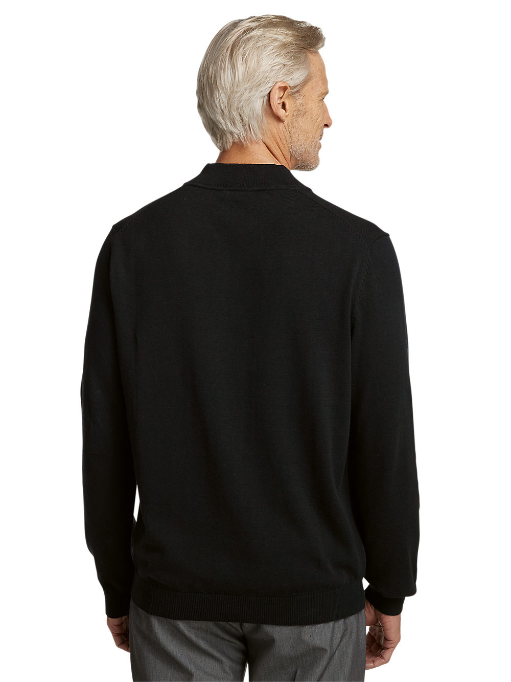 Alternate Image of Cotton Quarter Zip Mock Neck Sweater-4