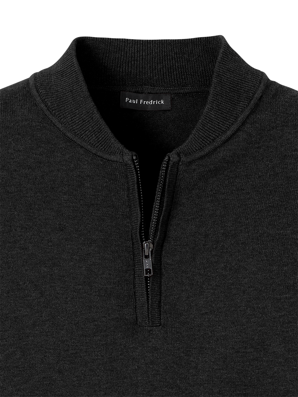 Alternate Image of Cotton Quarter Zip Mock Neck Sweater-5