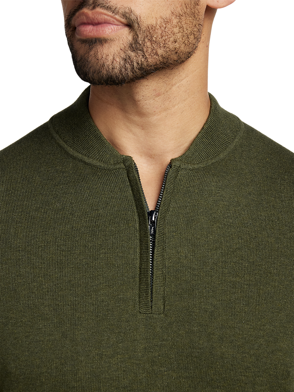 Alternate Image of Cotton Quarter Zip Mock Neck Sweater-2