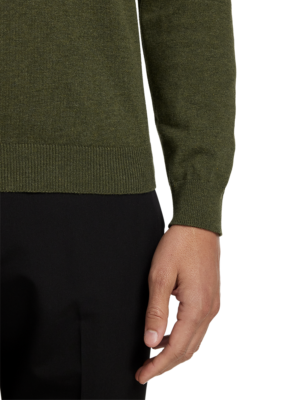 Alternate Image of Cotton Quarter Zip Mock Neck Sweater-3