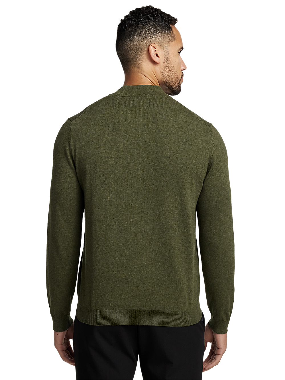 Alternate Image of Cotton Quarter Zip Mock Neck Sweater-4