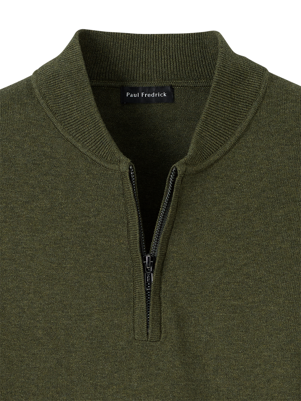 Alternate Image of Cotton Quarter Zip Mock Neck Sweater-5