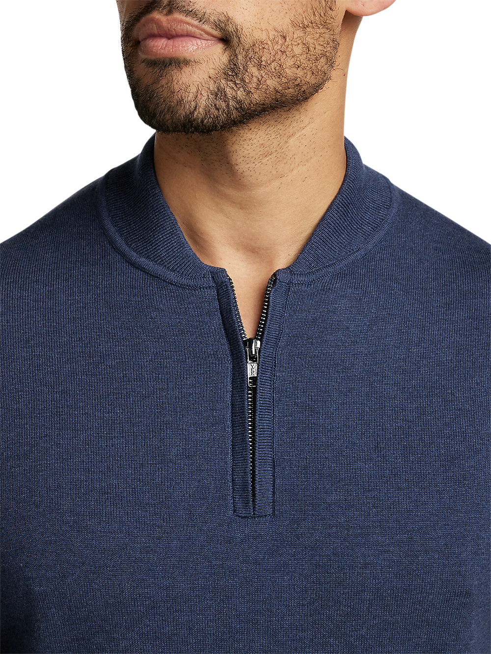 Alternate Image of Cotton Quarter Zip Mock Neck Sweater-2