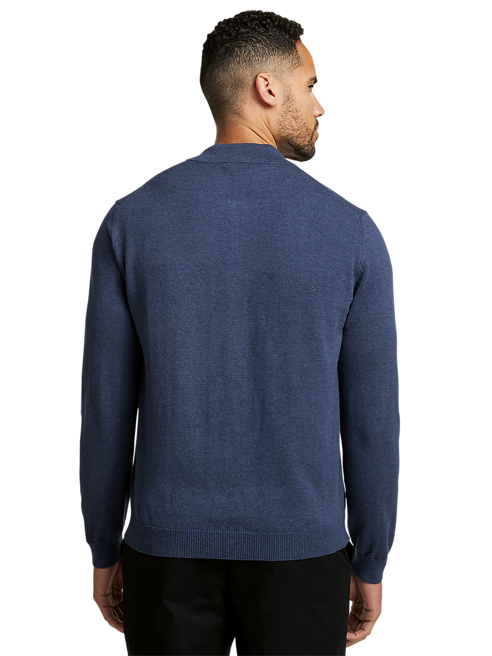 Alternate Image of Cotton Quarter Zip Mock Neck Sweater-4