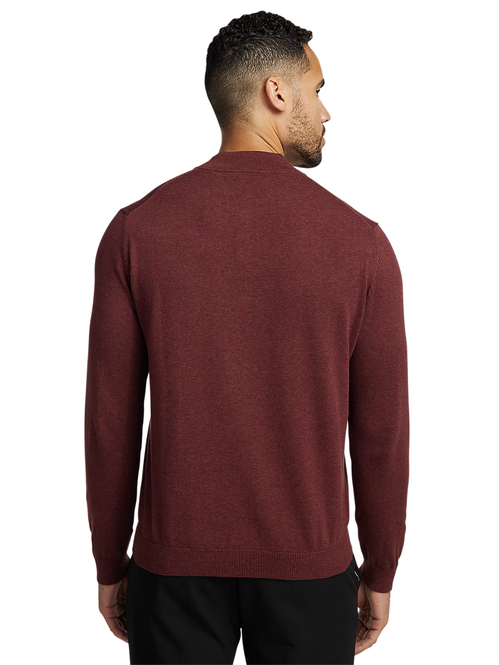 Alternate Image of Cotton Quarter Zip Mock Neck Sweater-4