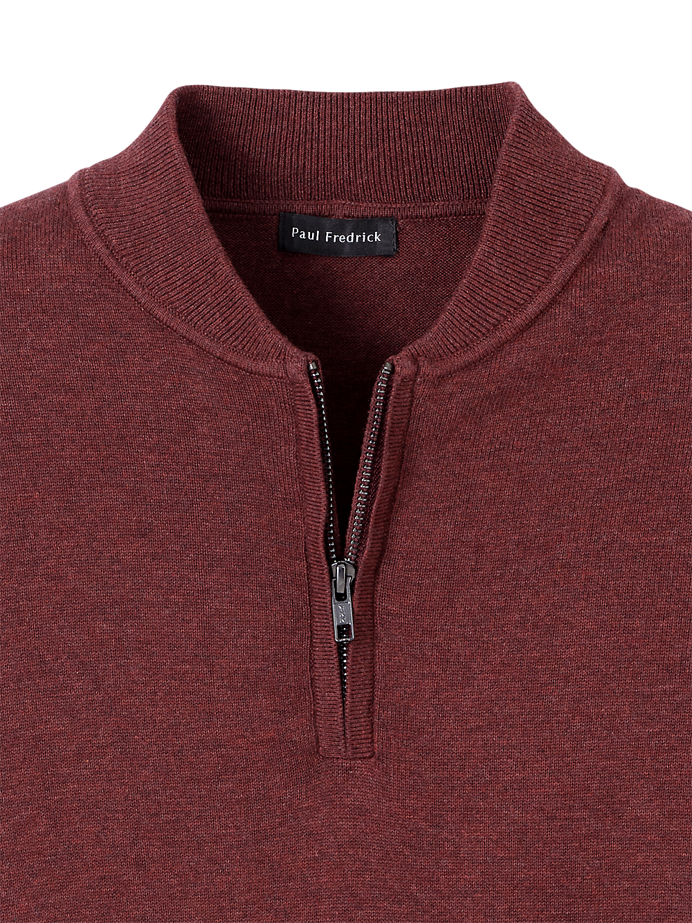 Alternate Image of Cotton Quarter Zip Mock Neck Sweater-5