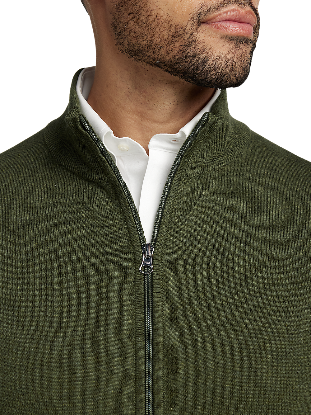 Alternate Image of Cotton Full Zip Mock Neck Vest-2