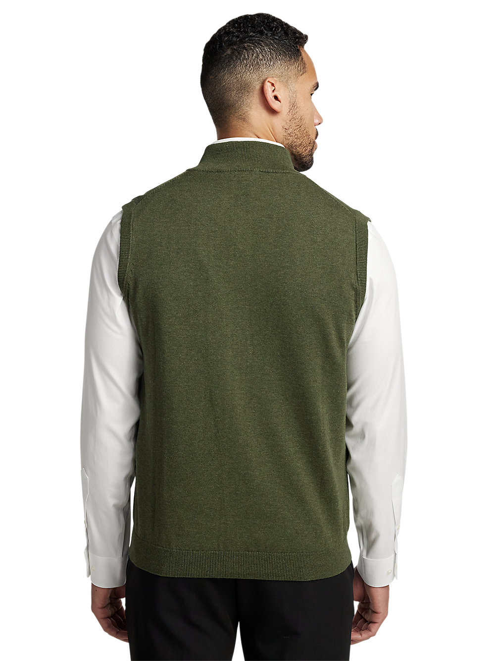 Alternate Image of Cotton Full Zip Mock Neck Vest-4