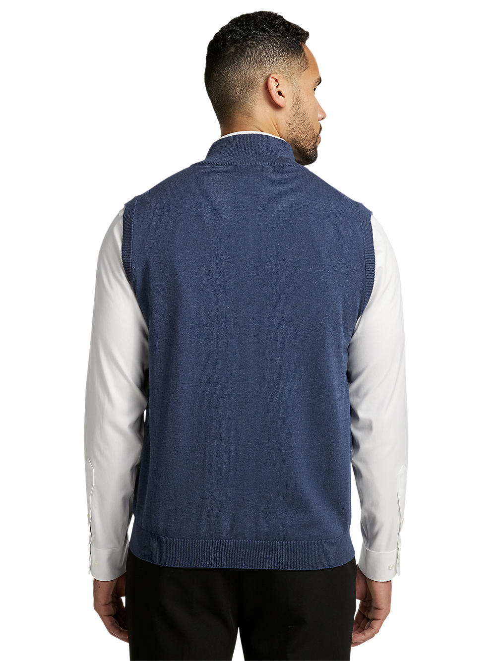 Alternate Image of Cotton Full Zip Mock Neck Vest-4