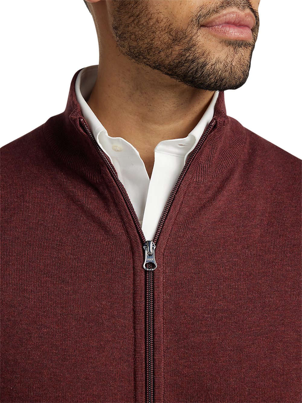 Alternate Image of Cotton Full Zip Mock Neck Vest-2