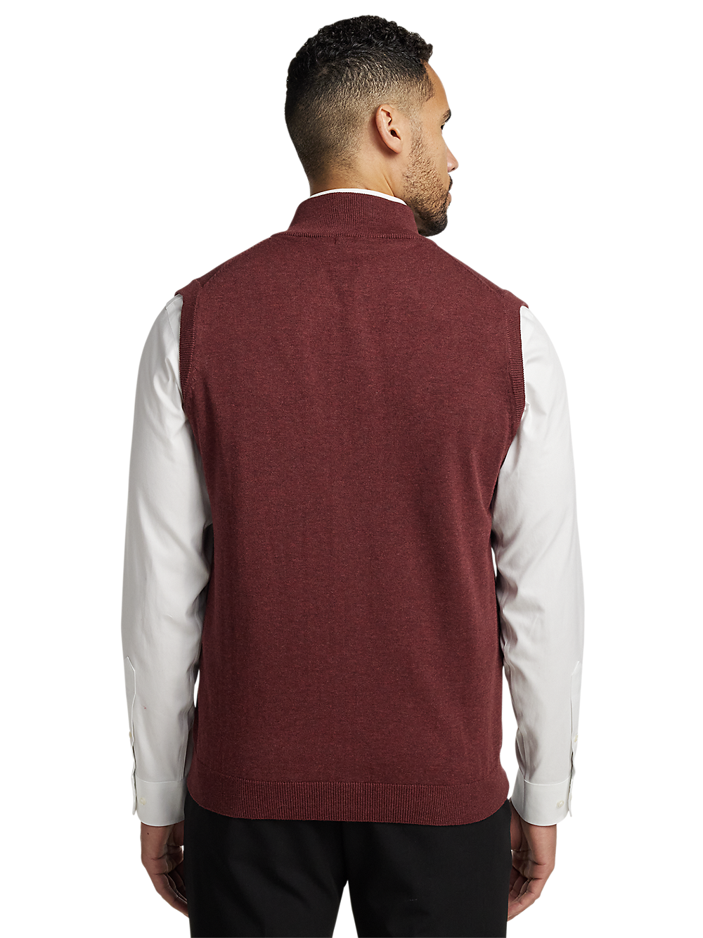 Alternate Image of Cotton Full Zip Mock Neck Vest-4