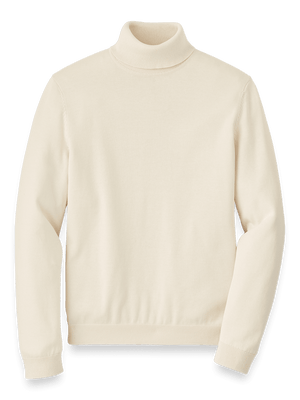 Supima Cotton Turtleneck - Ivory