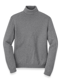 Supima Cotton Turtleneck - Medium Grey