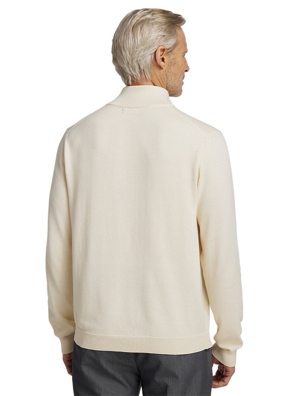 Alternate Image of Supima Cotton Quarter Zip Mock Neck Sweater-4