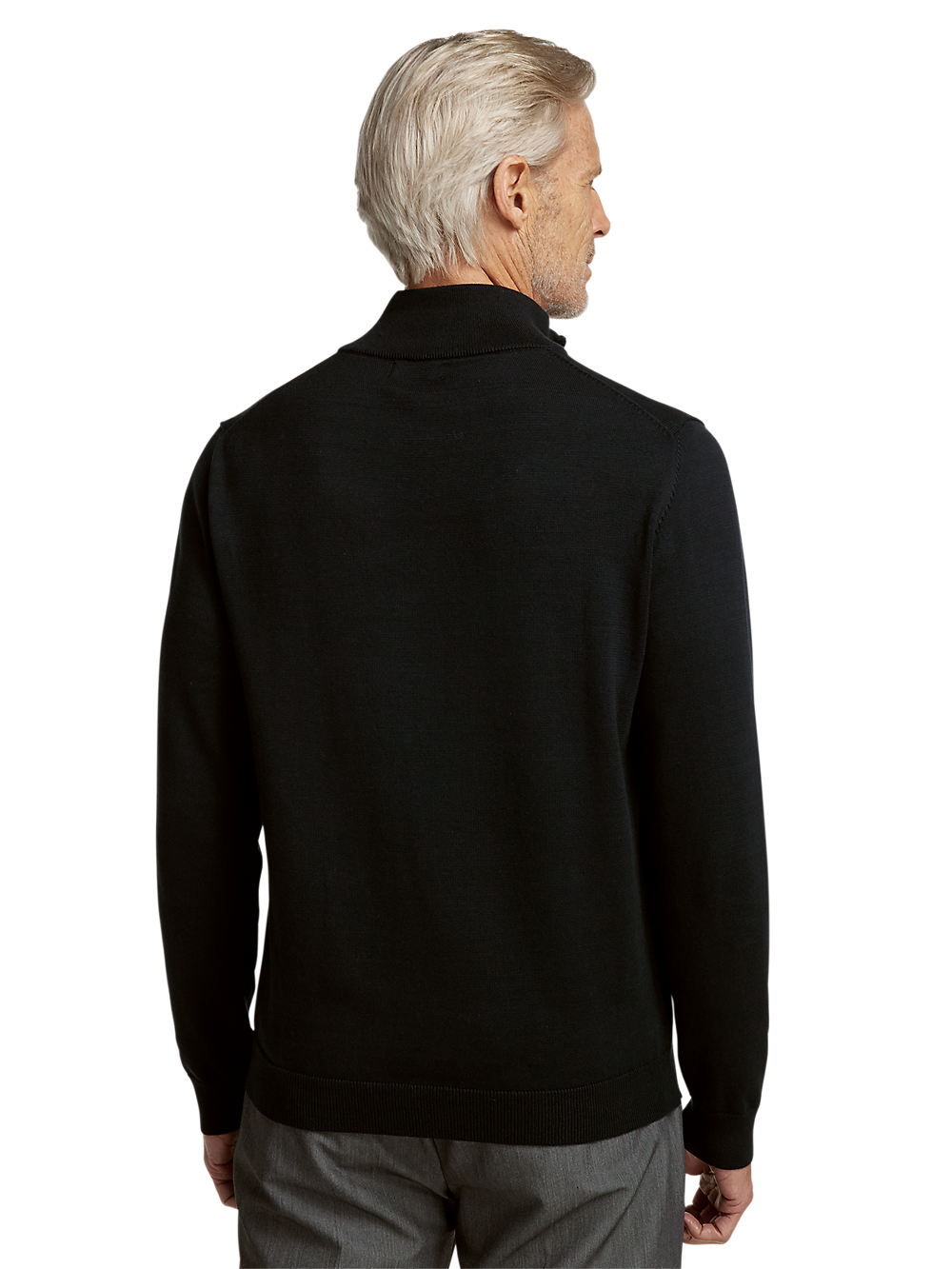 Alternate Image of Supima Cotton Quarter Zip Mock Neck Sweater-4