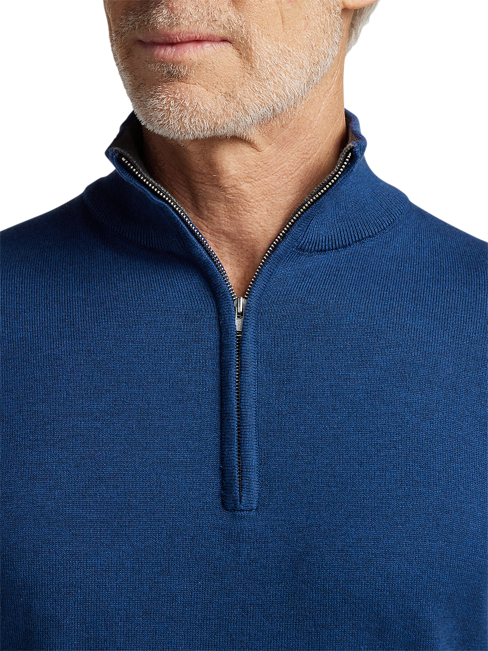 Alternate Image of Supima Cotton Quarter Zip Mock Neck Sweater-2