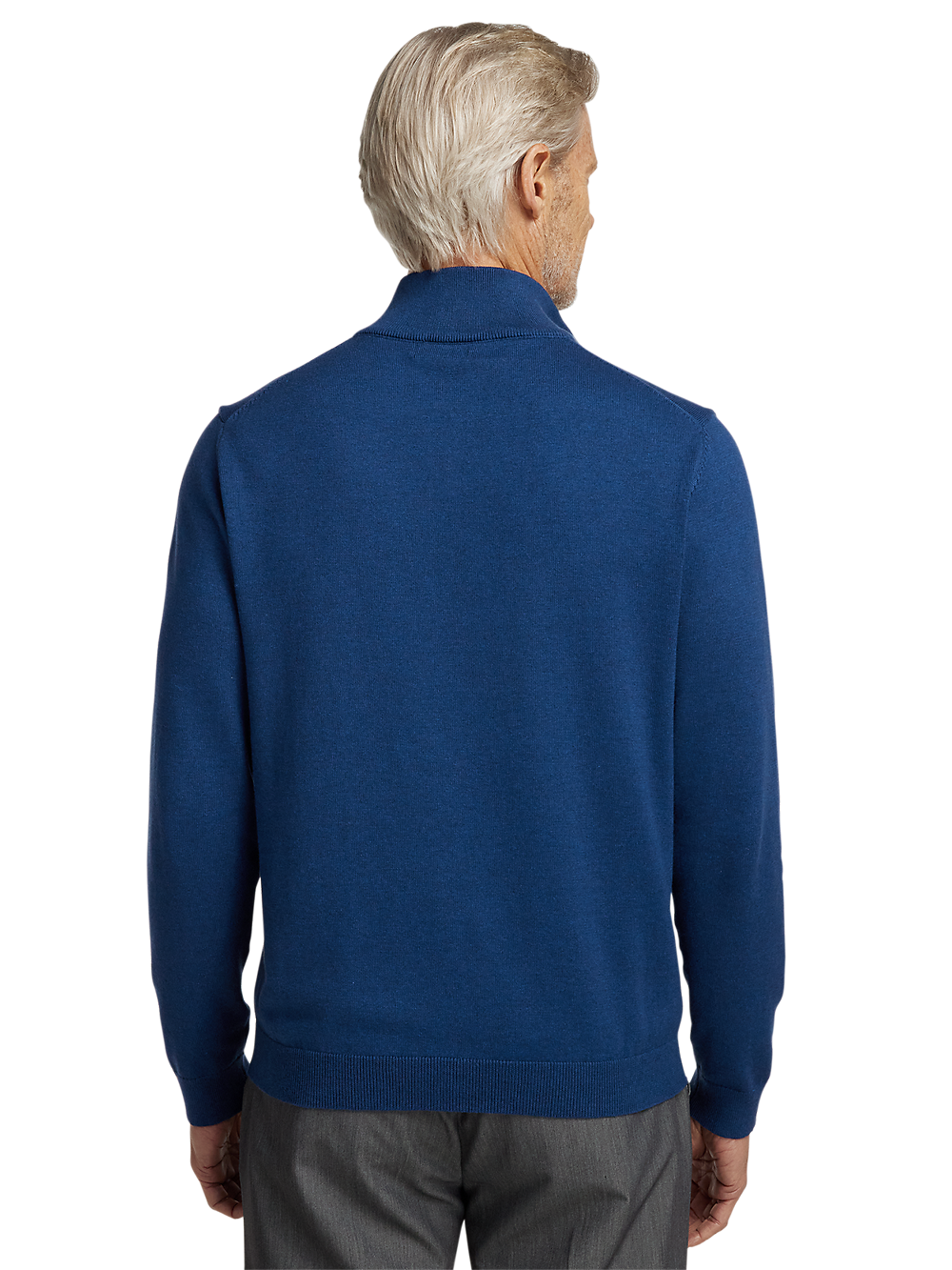 Alternate Image of Supima Cotton Quarter Zip Mock Neck Sweater-4