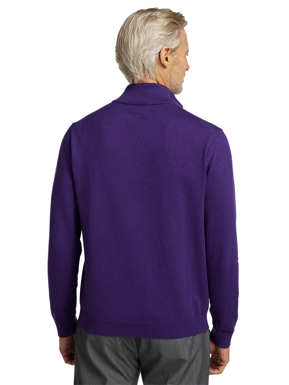 Alternate Image of Supima Cotton Quarter Zip Mock Neck Sweater-4