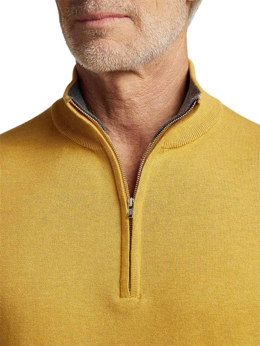 Alternate Image of Supima Cotton Quarter Zip Mock Neck Sweater-2