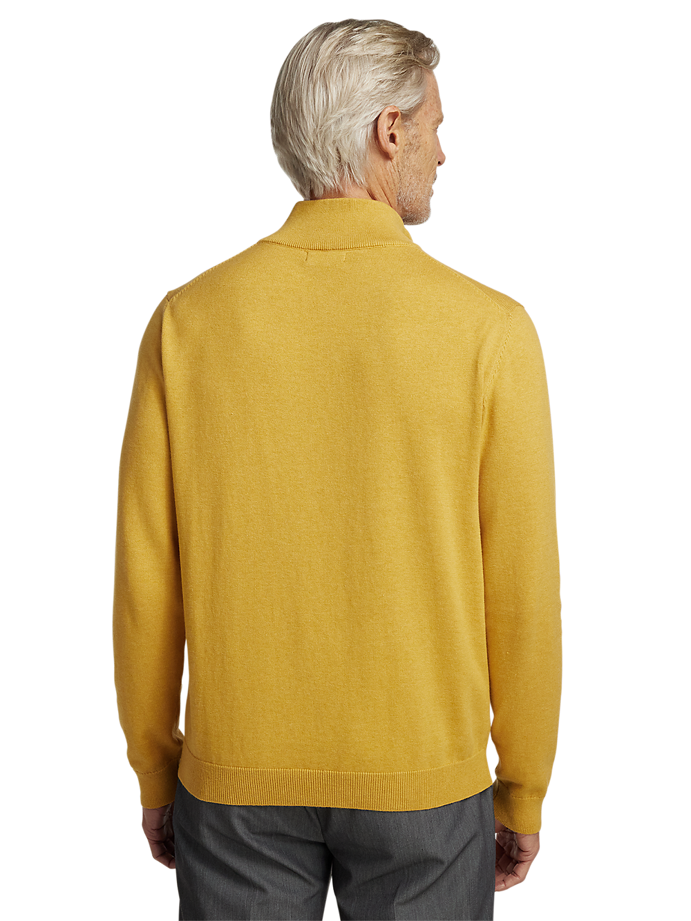 Alternate Image of Supima Cotton Quarter Zip Mock Neck Sweater-4