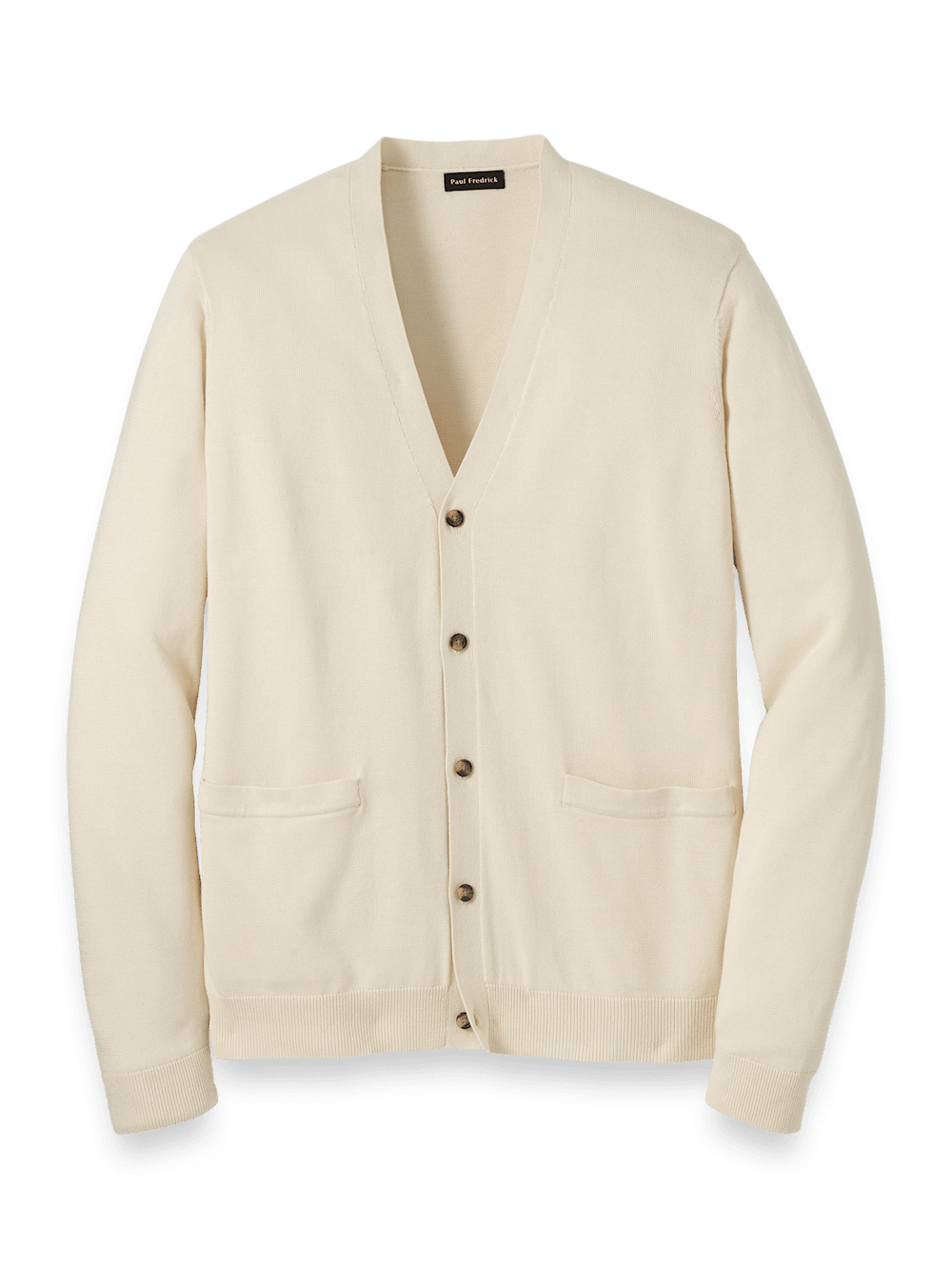 Product Image of Supima Cotton Button Front Cardigan-Ivory