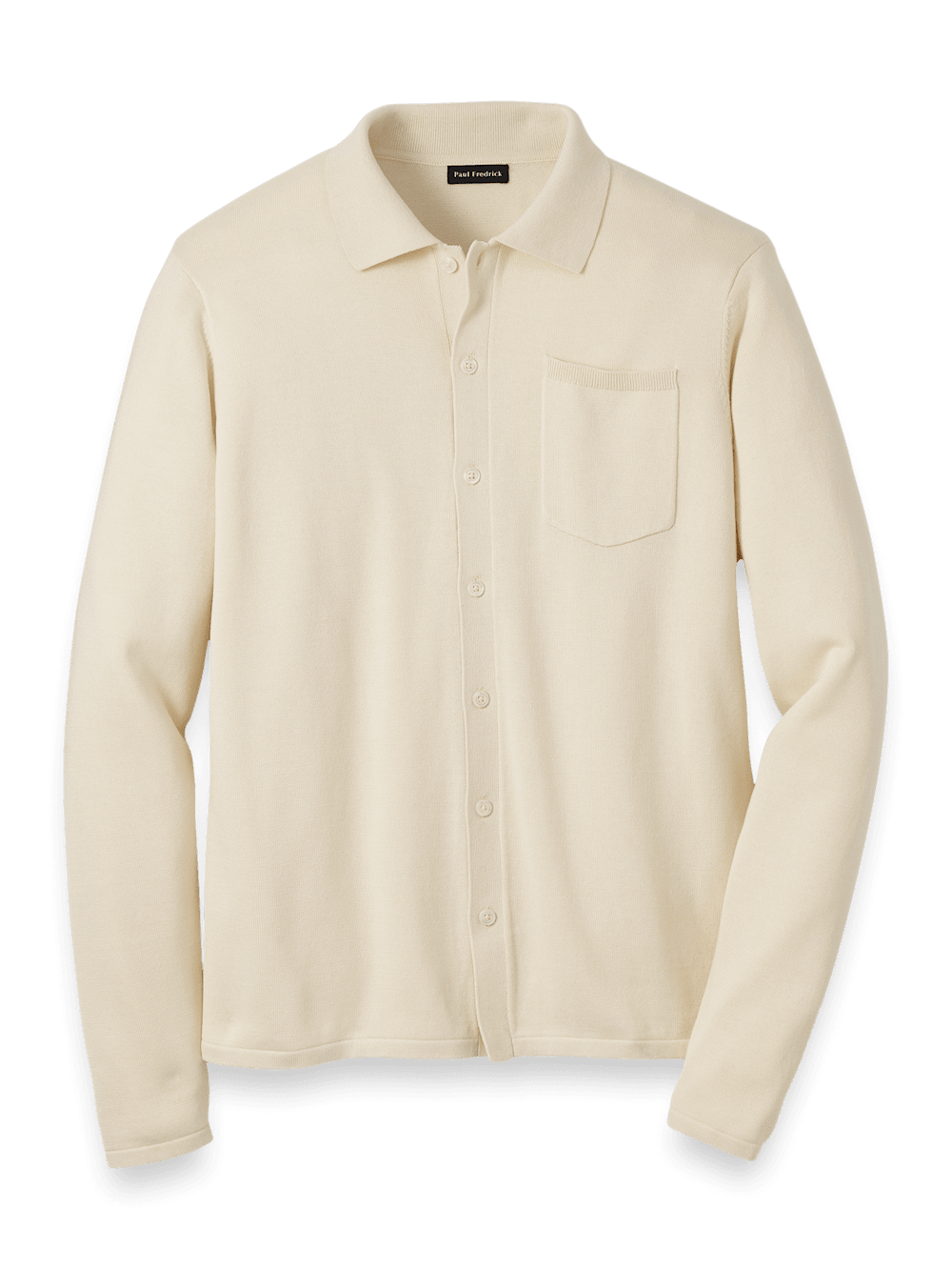 Product Image of Supima Cotton Button Front Polo-Ivory