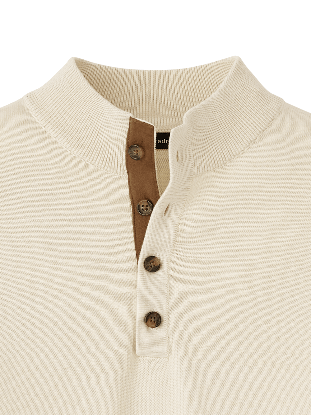 Alternate Image of Supima Cotton Four Button Mock Neck Sweater-5