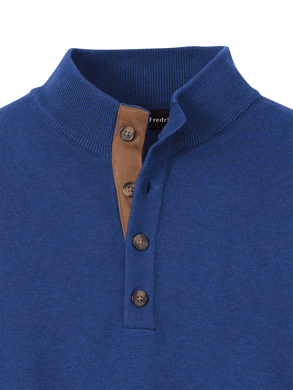 Alternate Image of Supima Cotton Four Button Mock Neck Sweater-5