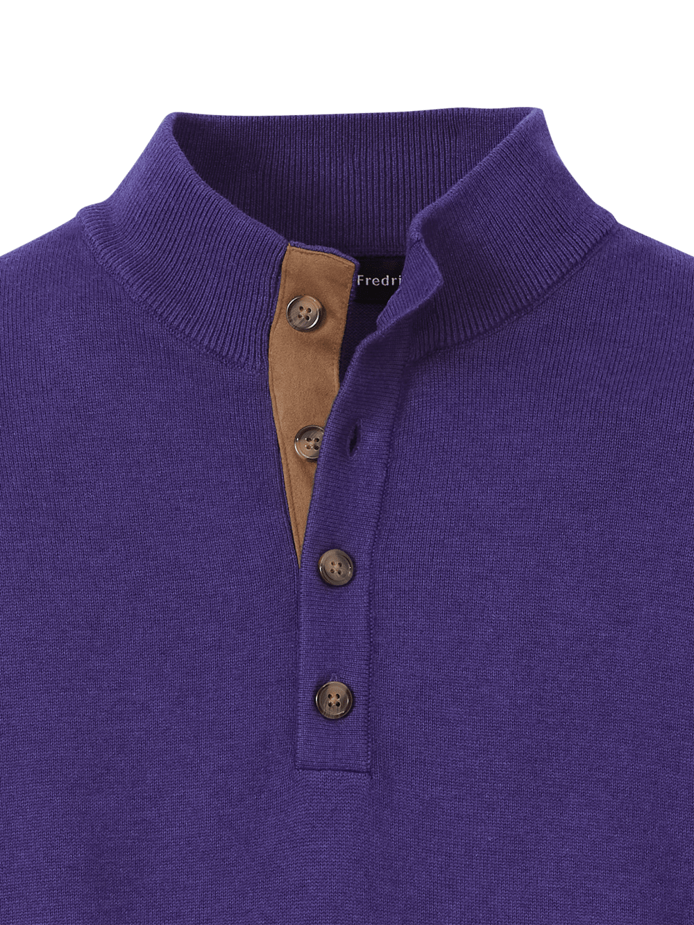 Alternate Image of Supima Cotton Four Button Mock Neck Sweater-5