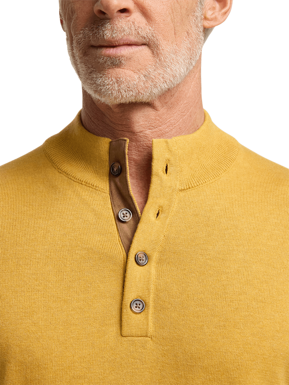 Alternate Image of Supima Cotton Four Button Mock Neck Sweater-2