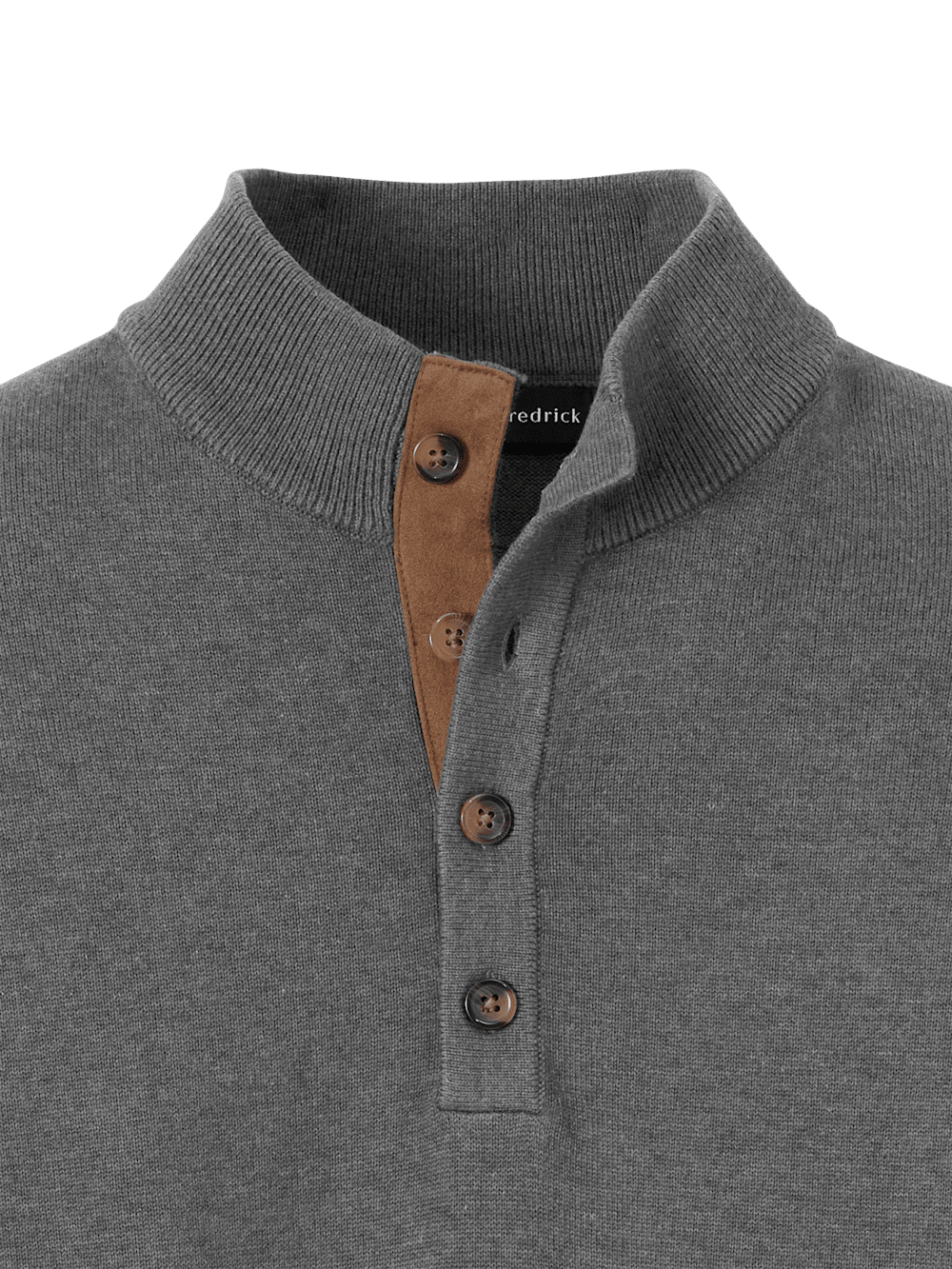 Alternate Image of Supima Cotton Four Button Mock Neck Sweater-5