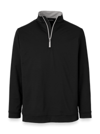 Performance Blend Quarter Zip Mock Neck - Black