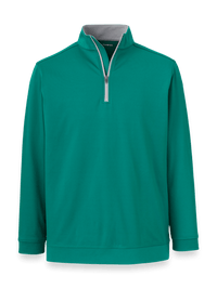 Performance Blend Quarter Zip Mock Neck - Green