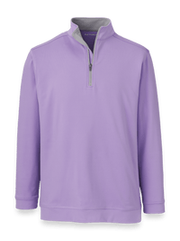 Performance Blend Quarter Zip Mock Neck - Purple