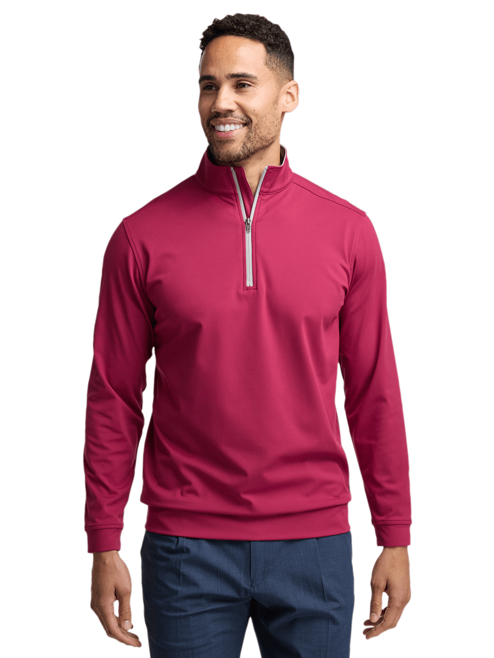 Alternate Image of Performance Blend Quarter Zip Mock Neck-1