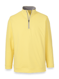 Performance Blend Quarter Zip Mock Neck - Yellow