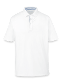 Performance Blend Three Button Polo - White