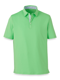 Performance Blend Three Button Polo - Lime