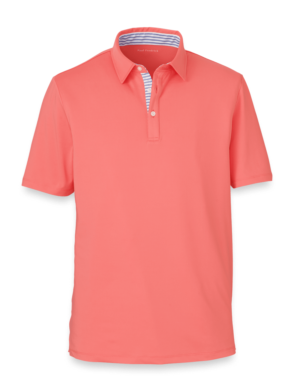 Product Image of Performance Blend Three Button Polo-Bright Coral