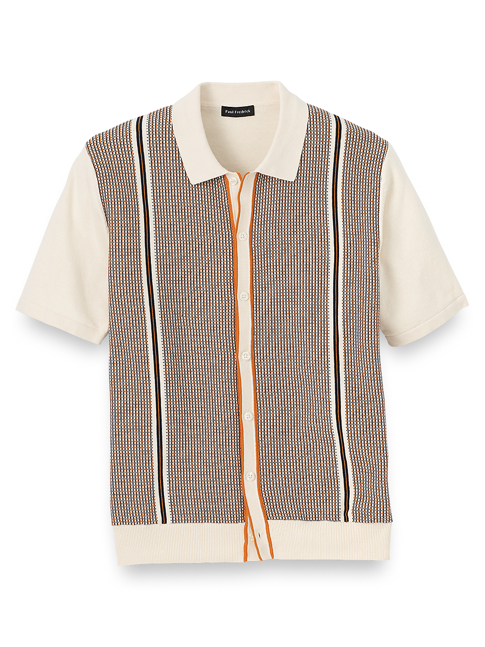 Product Image of Cotton Button Front Polo-Melon