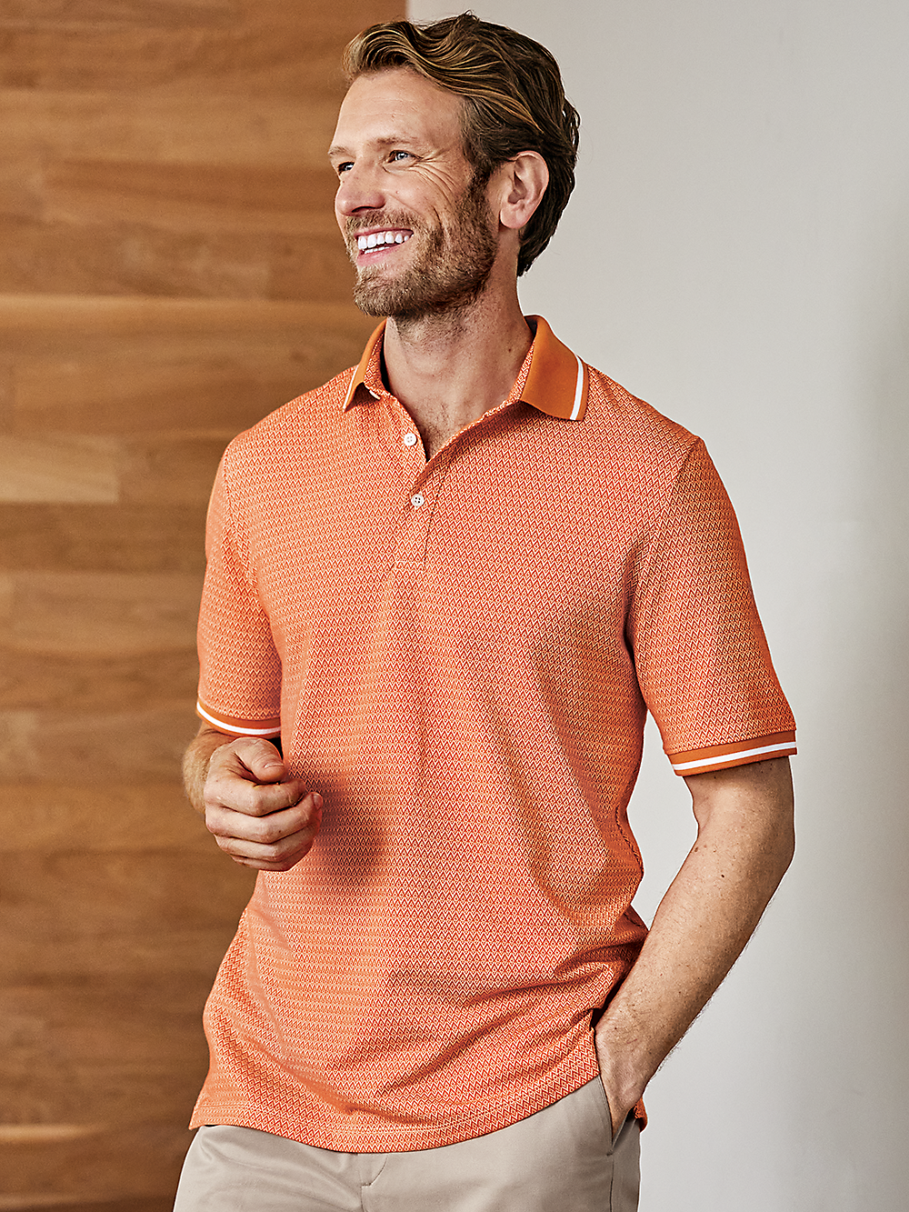 Alternate Image of Cotton Blend Three Button Polo-1