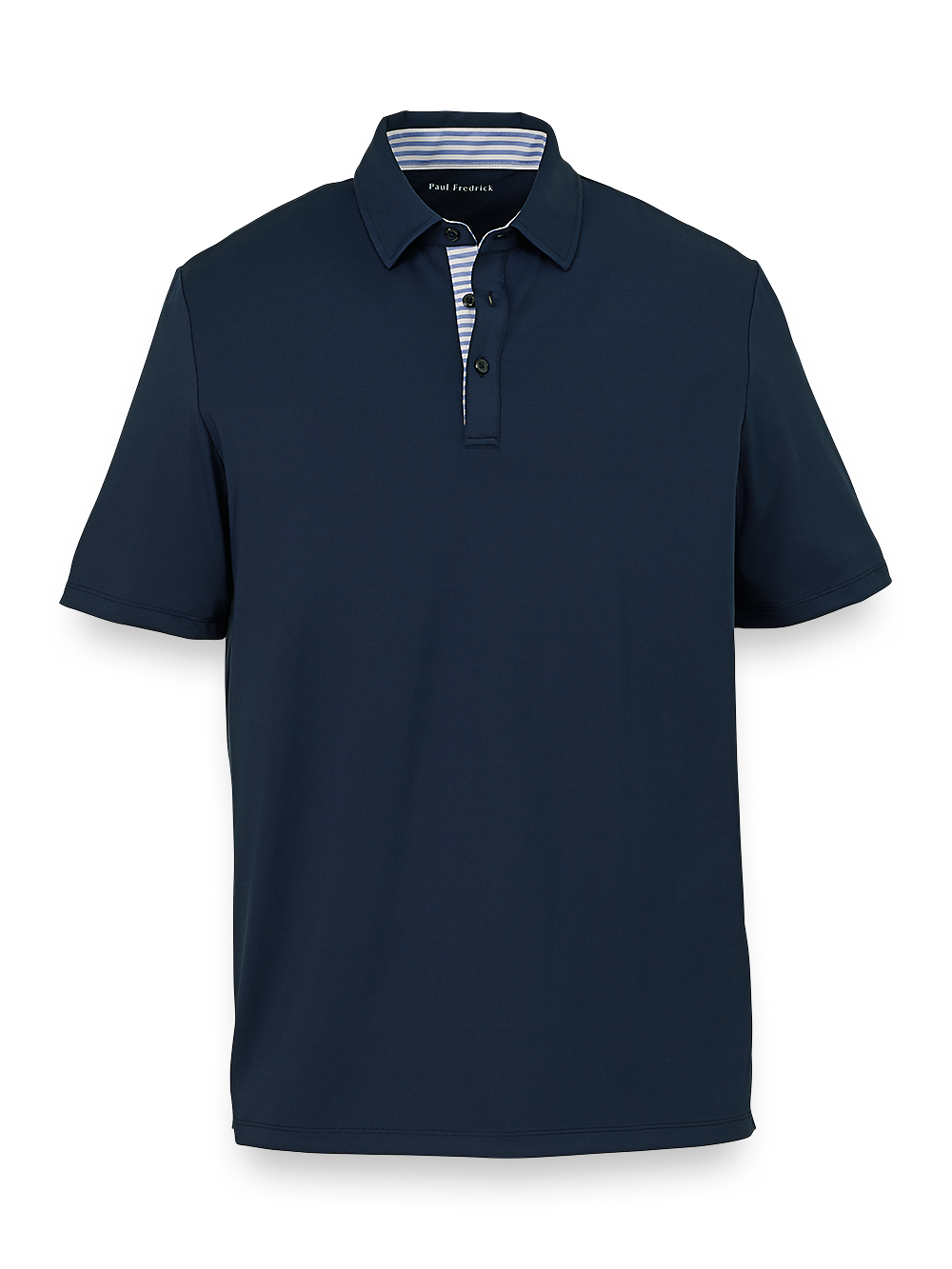 Product Image of Performance Blend Three Button Polo-Navy