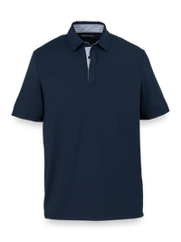 Performance Blend Three Button Polo - Navy