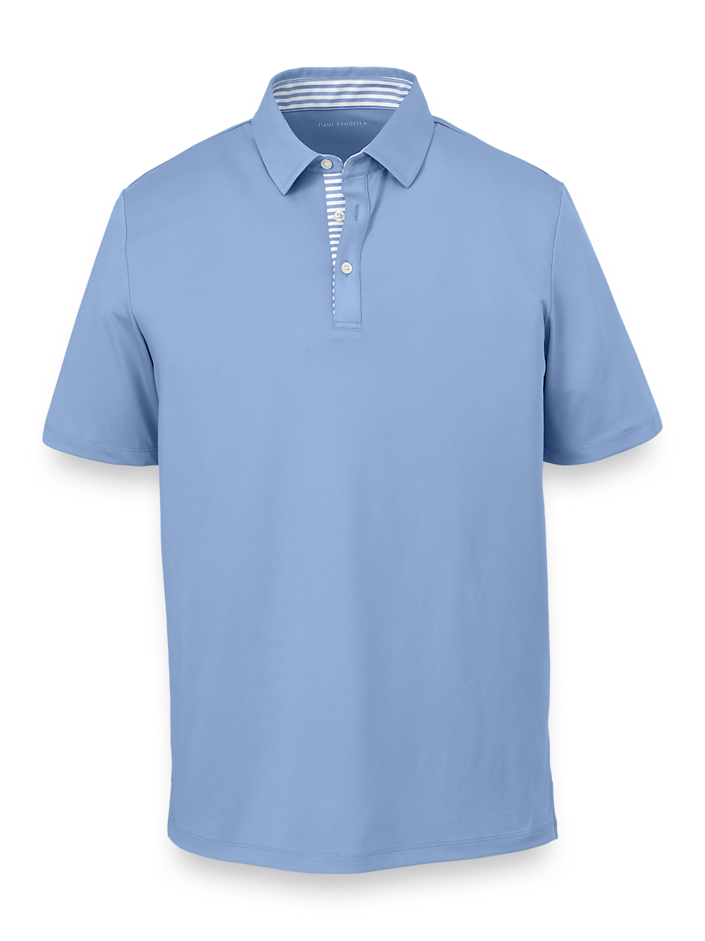 Product Image of Performance Blend Three Button Polo-Light Blue