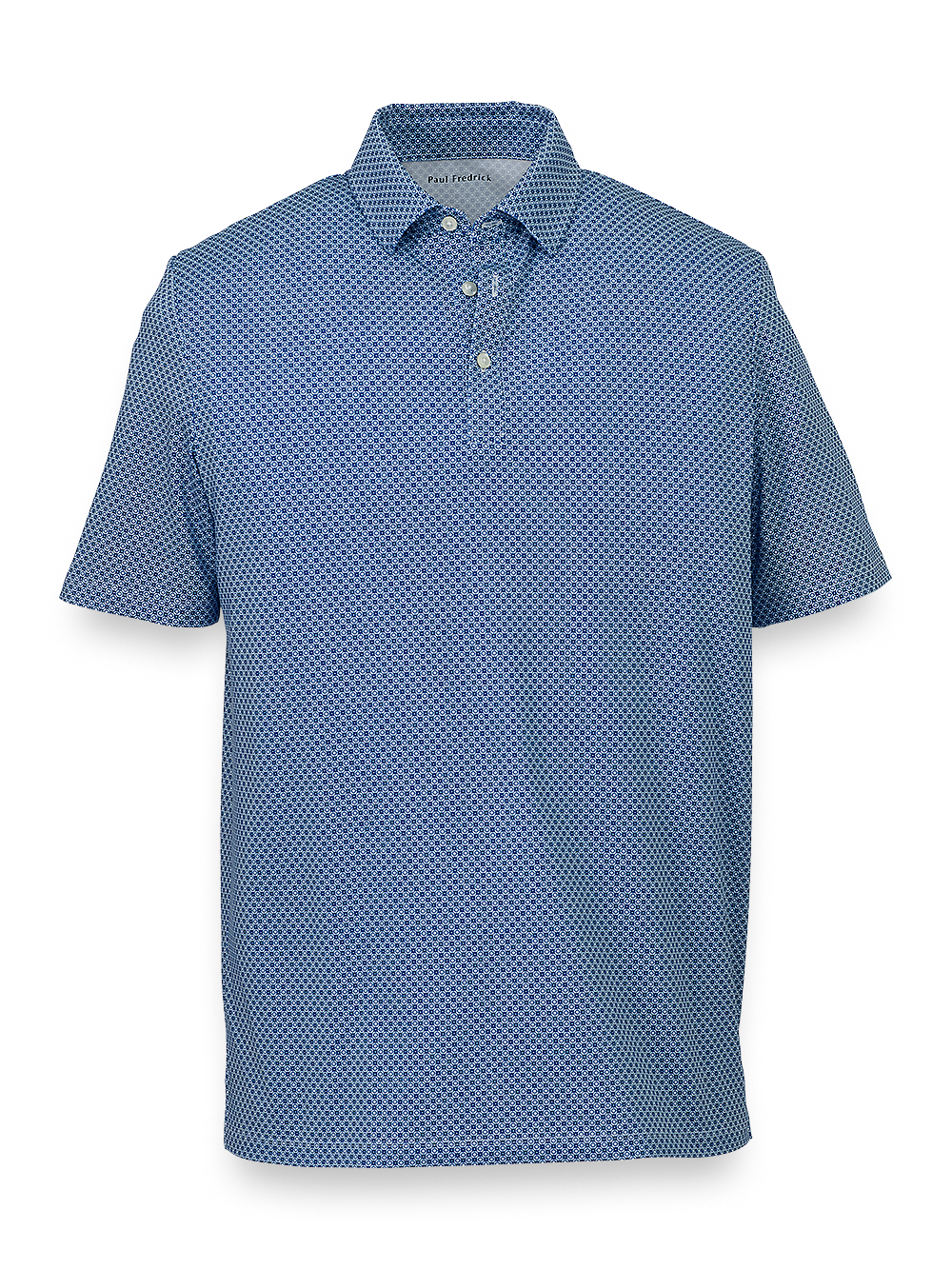 Product Image of Performance Blend Three Button Polo-Blue