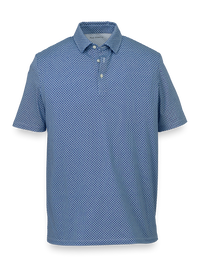 Performance Blend Three Button Polo - Blue