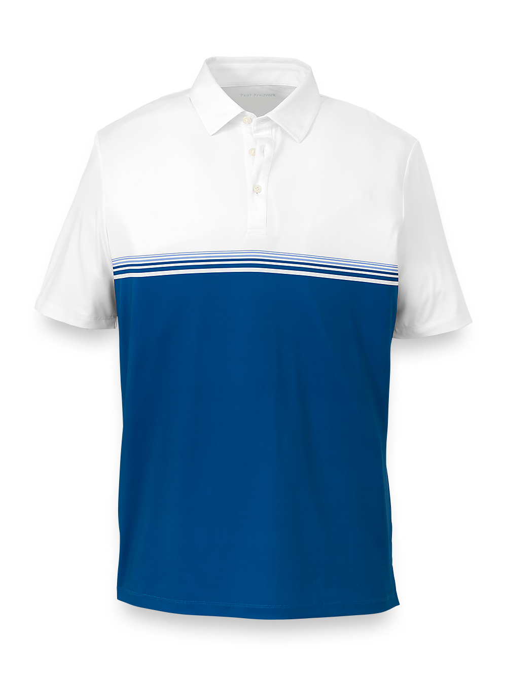 Product Image of Performance Blend Three Button Polo-Blue