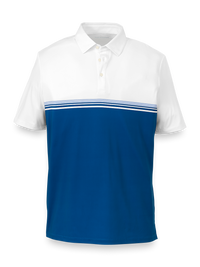 Performance Blend Three Button Polo - Blue