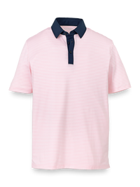 Performance Blend Three Button Polo - Pink