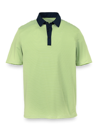 Performance Blend Three Button Polo - Green